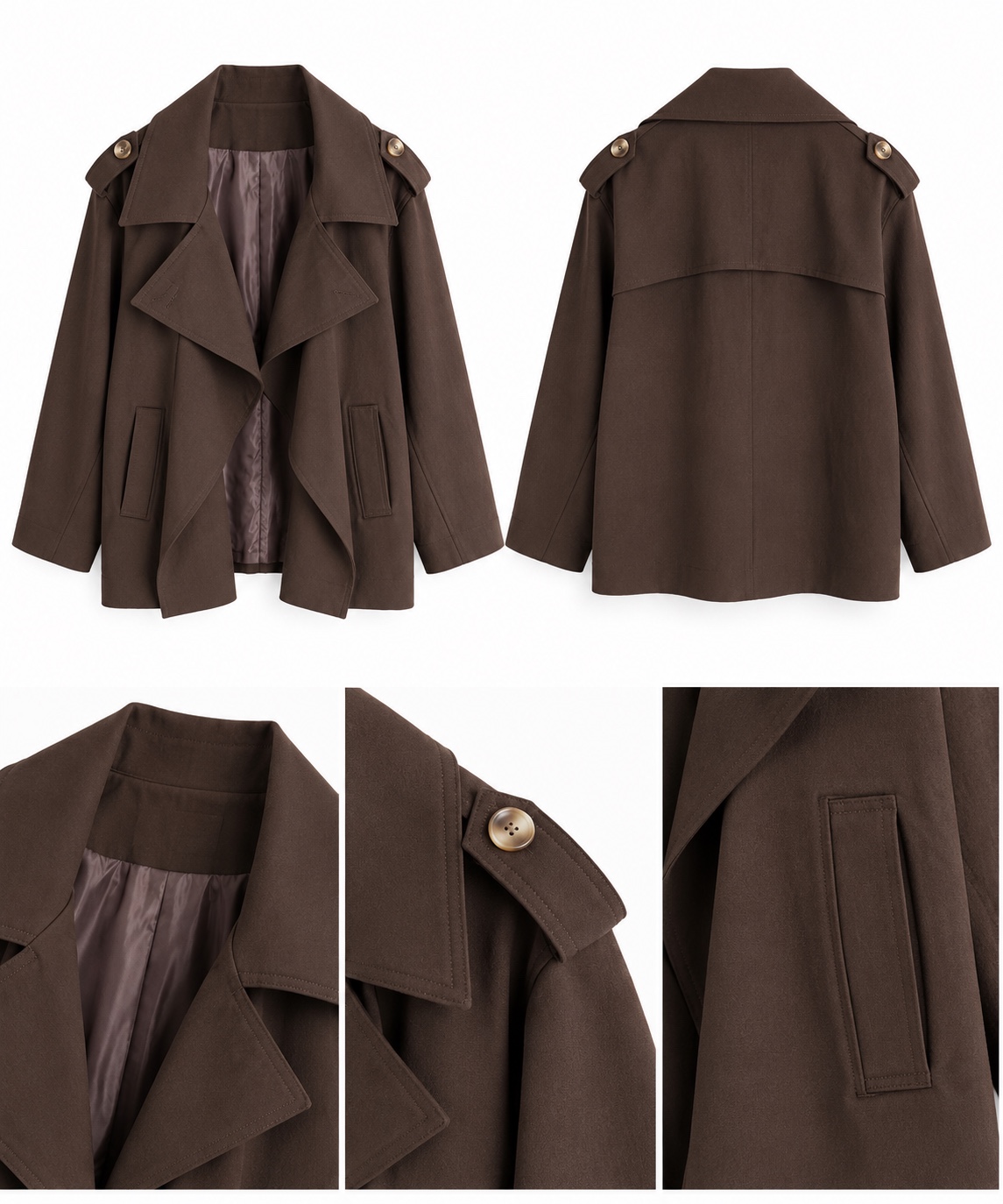 Veste Trench — Chocolat